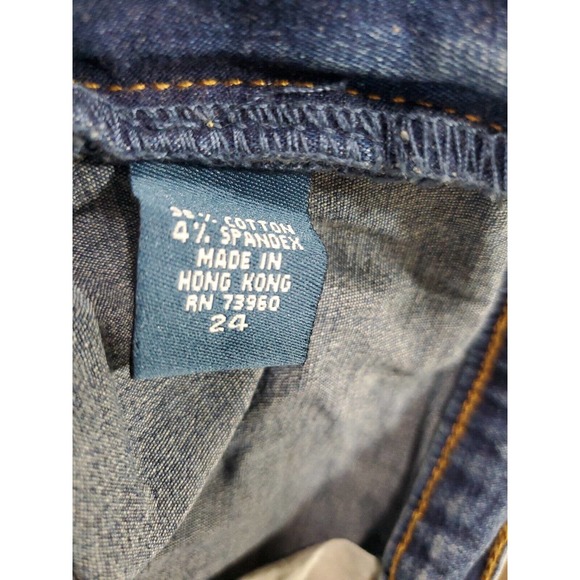 Avenue Blues Stretch 5 Pocket Wide Leg Embroidered Beaded Size 24 Blue Jeans - Picture 12 of 13